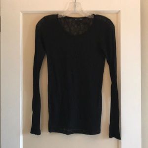 Trouve Semi-Sheer Long Sleeve T-Shirt